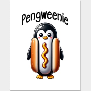 Penguin Hotdog in a Bun, a Pengweenie Posters and Art